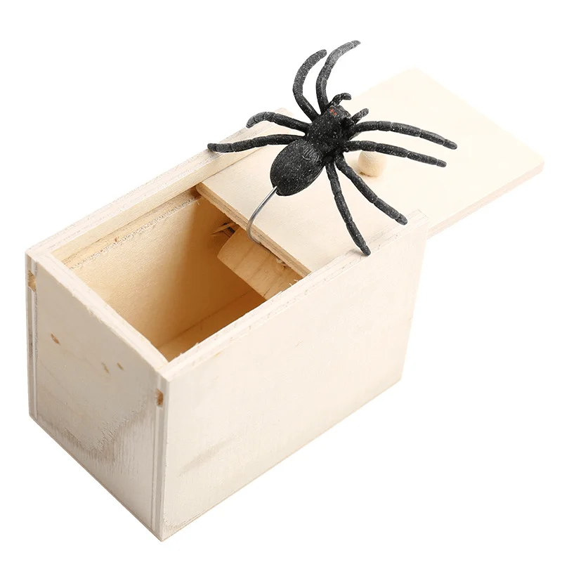 WOODEN SPIDER BOX